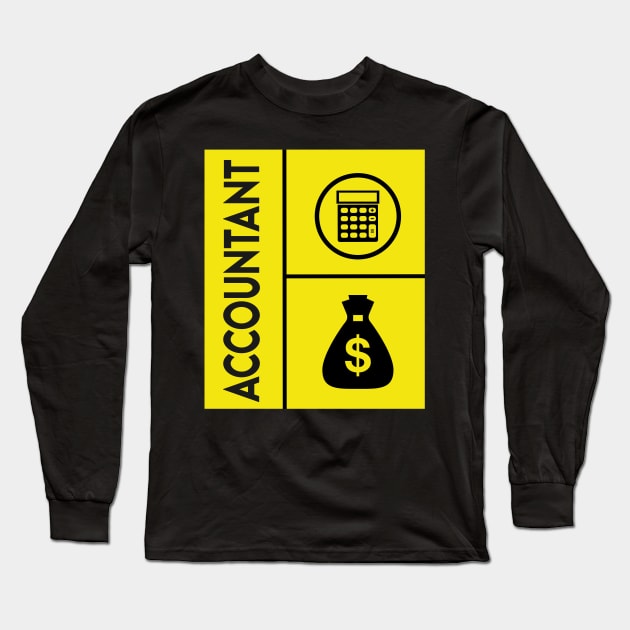 Accountant $$ Long Sleeve T-Shirt by Design Knight